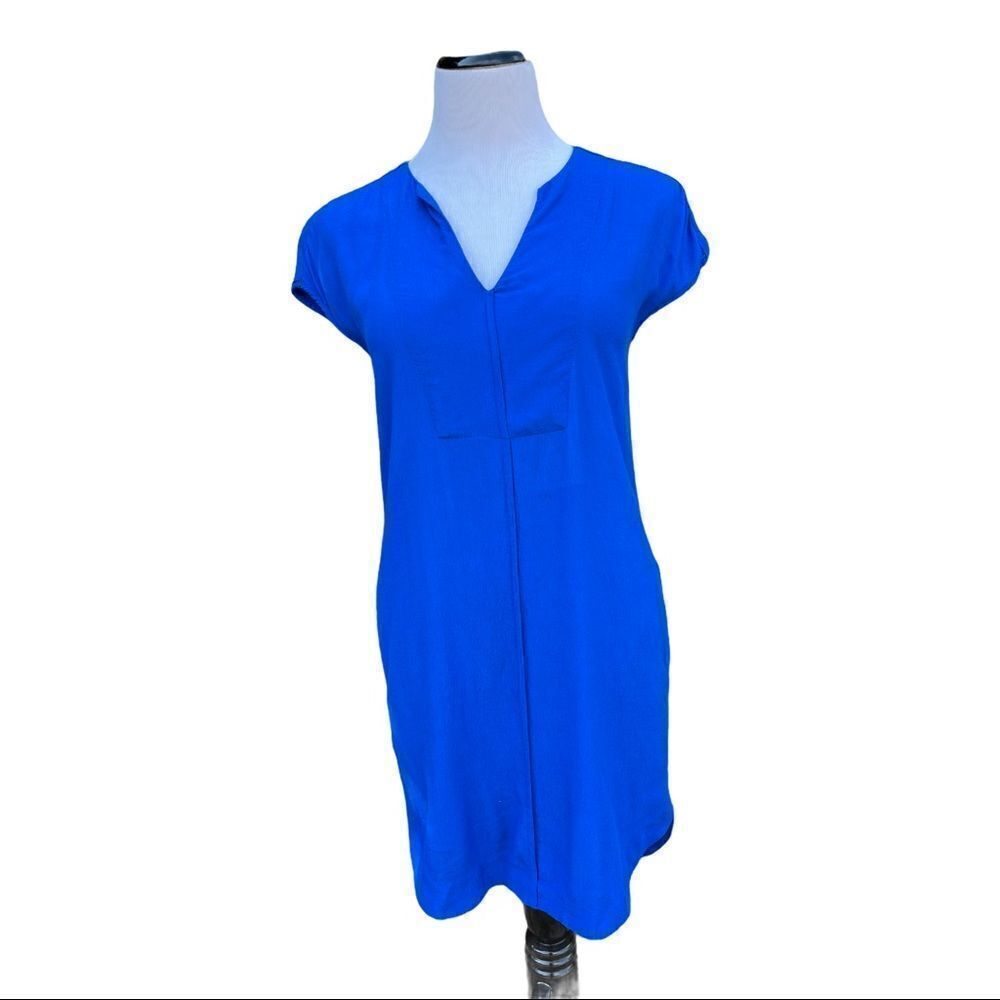 Madewell Size XXS Bright Blue Tunic Slip Dress